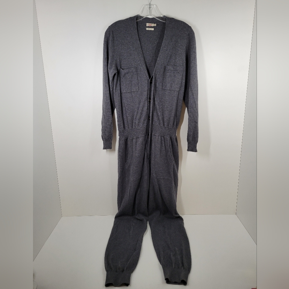 Faherty Gray Organic Cotton Blend Minimalist Legend Sweater Jumpsuit Women Sz S
